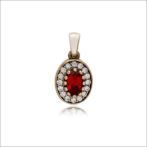 Oval qaşlı orijinal gümüş kulon - Image 7